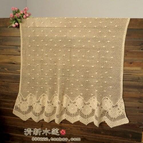 Free shipping cotton crochet lace curtain for door window cover 2014 ZAKKA fashion design tablemat table cover towel cover