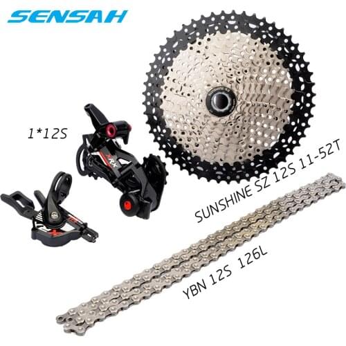 Free delivery SENSAH MTB SRAM 12 Speed SHIMANO DEORE XT M8000 M9100 Groupset Mountainbike 1x12-Speed 52T Bicycle Derailleur