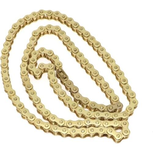Motorcycle 428 Gold Chain 102/104/108/110/118 Links Fit for 110 125 140 150cc dirt bike pit bike