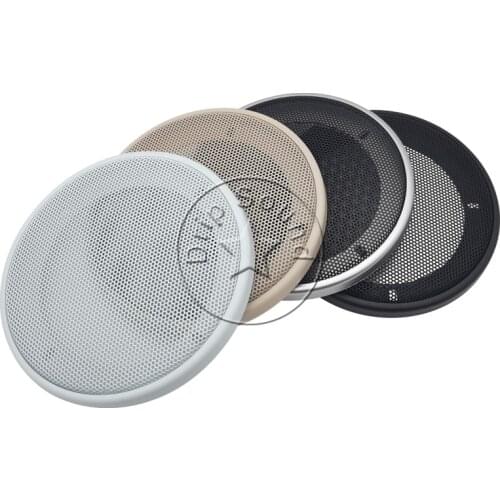 For 4" inch Car Audio Speaker Conversion Net Cover Decorative Circle Metal Mesh Grille 142mm Black/White/Beige/Silvery