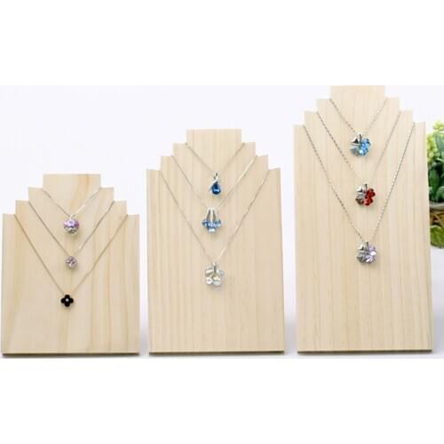 Wooden Display Stands Necklace Holder Unfinished Unpainted Jewelry Organizer Jewelry shop necklace display stand