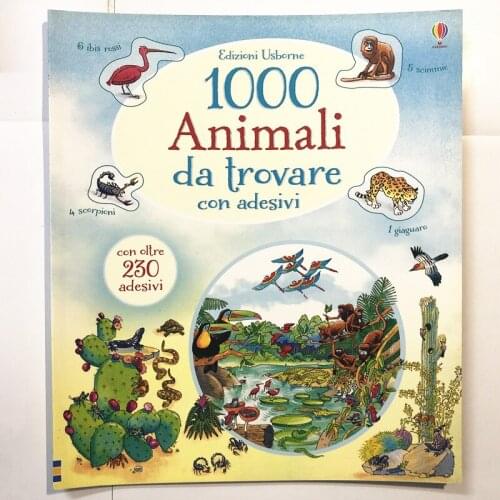 Parent Child Kids Italian Book Early Education Enlightenment Cute Picture Interesting Story Usbrone Animal Stickers Book Age 3