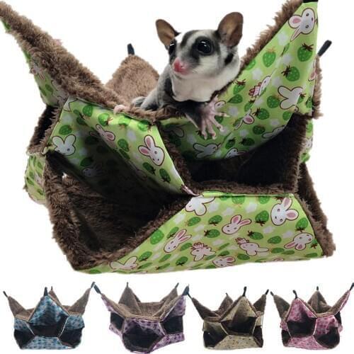 Cotton Pet Hammock Bed For Rodent Hammock House 3-Layer Warm Hamster Rat Hanging Hammock Swing Cage Sleeping Nest Pet Supplies