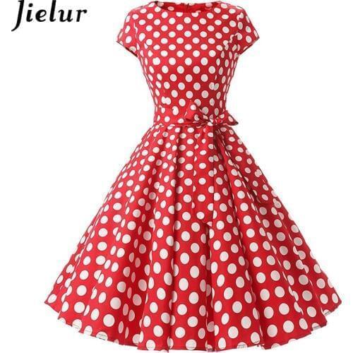 Летние платья в горошек Jielur China At AliExpress