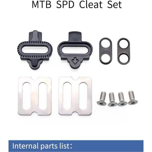 MTB Bike SPD Lock Pedal Cleat Kit Mountain Bike Shoe Cleat Stainless Steel Anti-Slip Self-locking Pedal Cycling Bike Accessories