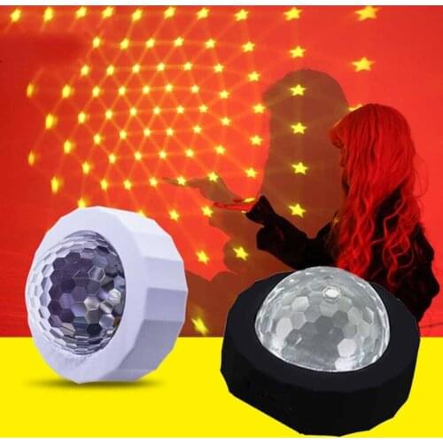 L41A Stage Light Disco Ball Lamp Bright LED Crystal Flash Light Mini LED Voice Activated Lamp Three Lighting Mode