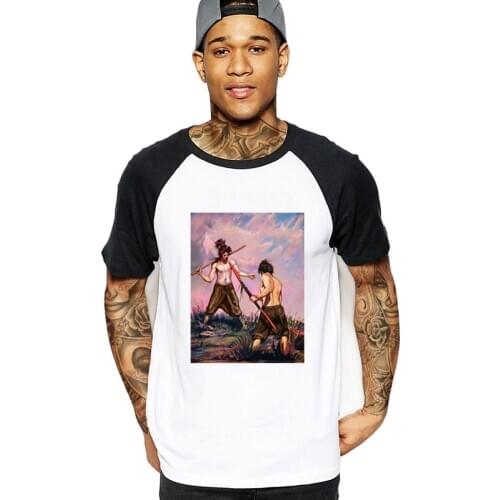 2020 Japanese Warriors practice Mens funny game T-Shirt black white harajuku fornite male t shirts streetwear camiseta tshirts