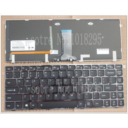 New for Lenovo 25205378 NSK-B64BC 9Z.N5TBC.401 Backlit Keyboard US