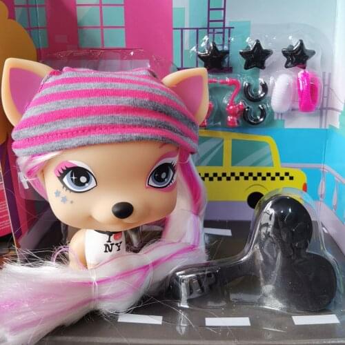 Original Lovely dolls old pets shop Love VIP Dog with hair Figure Toys Dog Puppy doll Limited rare antiques collection Gift