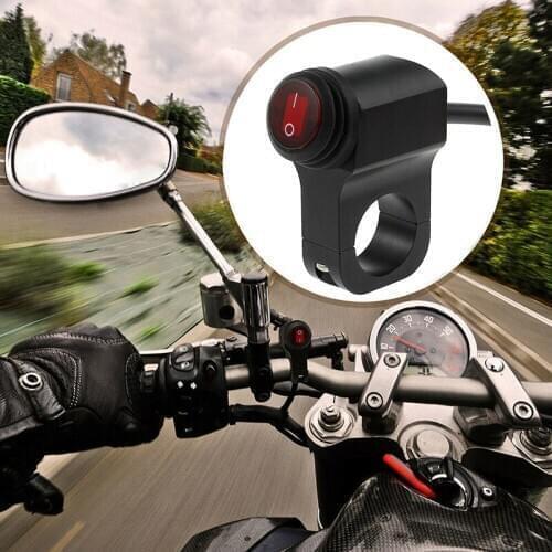 Motorcycle Handlebar Light On Off Switch Waterproof ATV Headlight Fog Spot FD