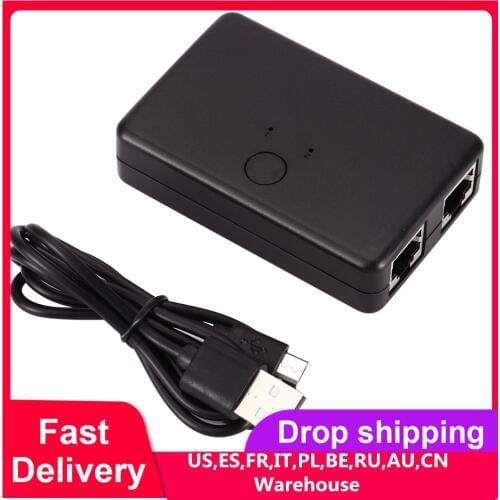 Ethernet Network Switch RJ45 Splitter 1-in-2-out/2-in-1-out USB Powered Office Network Hub