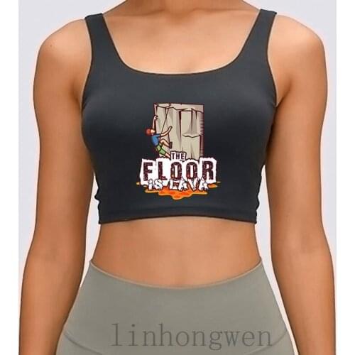 Rock Climbing Bouldering Funny Floor Is Lava Women Tank Top Summer Style Breathable Outfit S-XL Cotton Character Unique Crop Top
