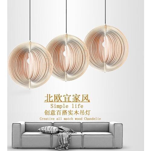 Modern wood pendant light 100-240v e27 nordic wooden water drop pendant lamp loft pendant lights dining room home lighting decor