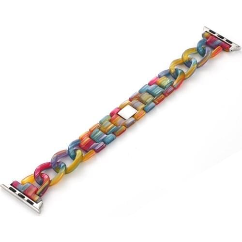 Slender Resin strap for apple watch SE 6 5 band 44mm bracelet iwatch 42mm Series 4 3 2 1 Wrist Accessories loop 40mm Replacement