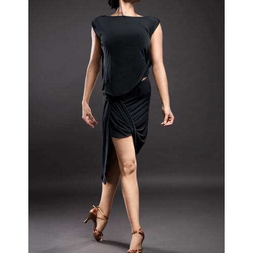 Sleeveless backless back pendant collar Latin dance modern dance practice top T17014