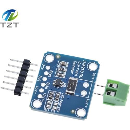TZT INA219 I2C Zero Drift Bi-directional Current Power Supply Sensor Breakout Monitoring Module