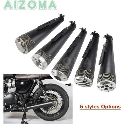 37-45mm Universal Motorcycle Slip-on Exhaust Vintage Muffler Pipe For Harley Chopper Yamaha Honda Custom Retro Silencer Pipes