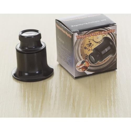 20X Jeweler Watch Repair Magnifier Portable Monocular Magnifying Glass Loupe for Eye Magnifier Lens Watchmakers Jewelry Tools