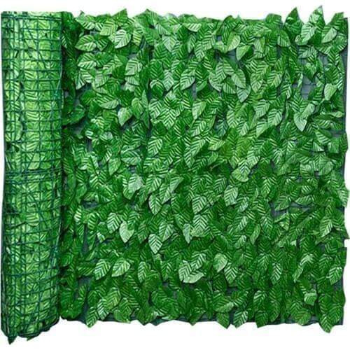 Artificial Leaf Screening Retractable Fence UV Fade Protected Privacy Hedging Wall Landscaping Garden Fence Balcony Screen