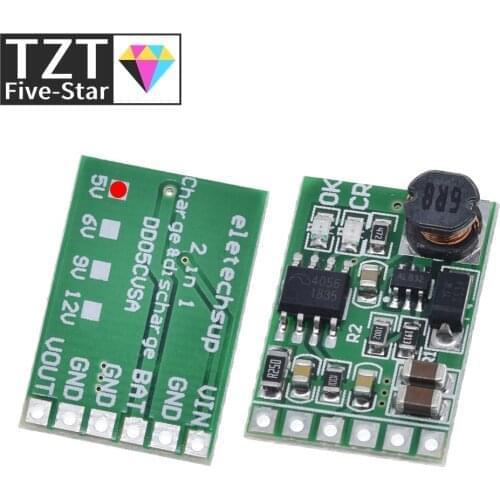 3.7V 4.2V Charger & 5V 6V 9V 12V Discharger Board DC DC Converter Boost Module for diy UPS mobile power 18650 lithium battery