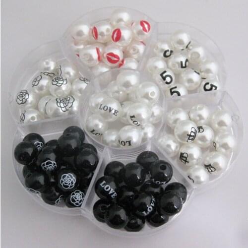 H0217 Round Printed Pearl Buttons 10mm Jewelry Accessory Sewing Button(can choose Pattern)