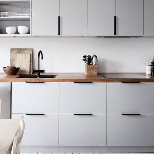 Aluminium Profile Conceal Wardrobe Cabinet Drawer Pulls Handle Concealed Edge Cupboard Closet Pull Door Knob Cupboard Handle DIY