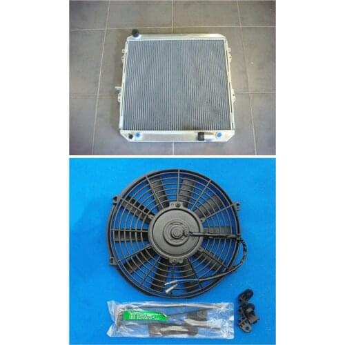 50MM Alu Radiator for Toyota Surf Hilux 2.4/2.0 LN130 AT/ MT +Fan