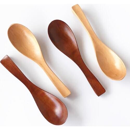 Soup Table Wooden Kitchen Gadget Handmade Eco-friendly Japanese Style Spoon Natural Durable