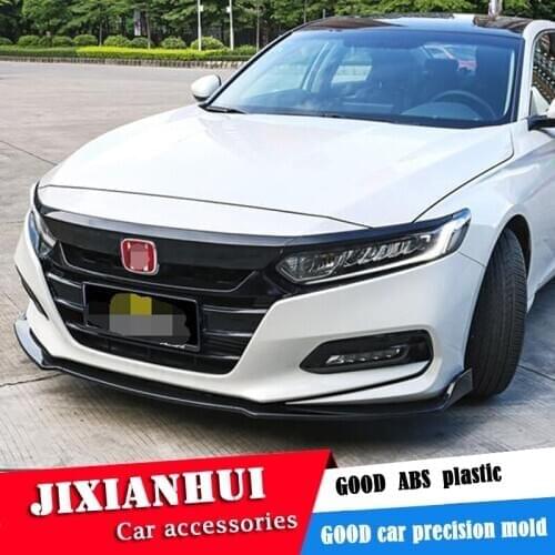 For Honda Accord Body kit spoiler 2017-2018 For Accord ABS Rear lip rear spoiler front Bumper Diffuser Bumpers Protector