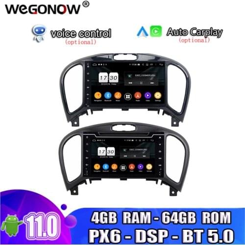 For Nissan JUKE 2004-2016 PX6 IPS DSP Android10 4G RAM 64G ROM 8core Car DVD Player GPS Map RDS Radio wifi Bluetooth5.0 4G net