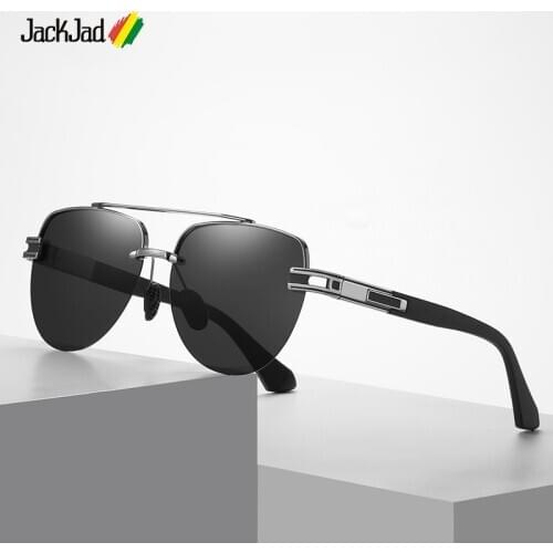 JackJad 2021 Fashion Cool GRAND-EVO TWO Style Polarized Sunglasses Pilot Men Unique Brand Design Sun Glasses Oculos De Sol A672