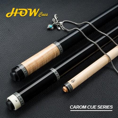 Official Store HOW Carom Cue Billiard Korean 3 Cushion Cue 12mm Tip 142cm Maple 3C Shaft 3/8*8 Radial Joint Hand inlay Carom Cue