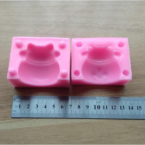 Lovely Cat Shape Silicone Fondant Mould Cake Decorating Cupcake Mold Soap Mold Cake Decoration Tools SQ17176