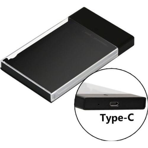 Eunaimee transparent 2.5" hard drive case USB 3.1 Type C to SATA 3.0 HDD Case Tool Free UASP Hard Drive Enclosure, HDD case