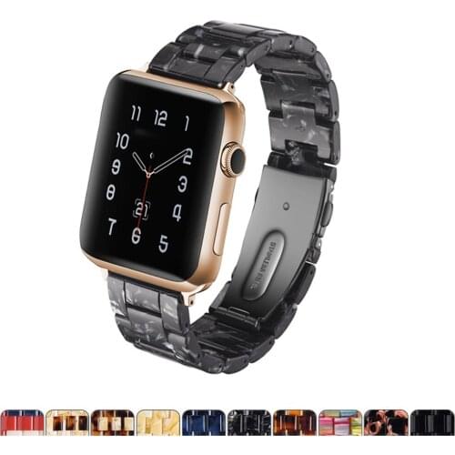 Resin Strap for apple watch band 44mm 40mm iwatch band 42mm 40mm watchband bracelet for apple watch series 6 SE 5 4 3 42 44 mm