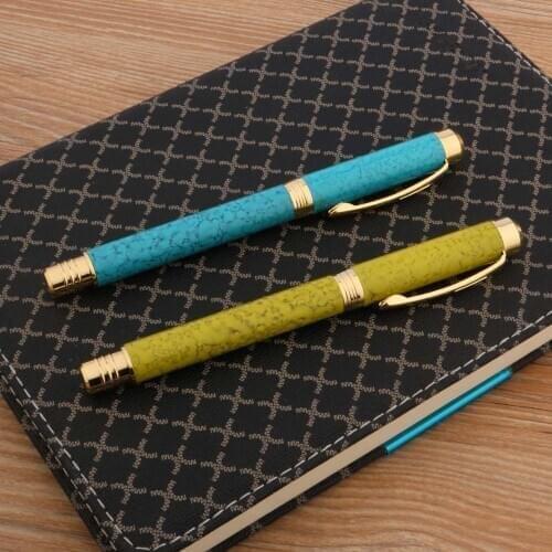 Luxury Wing Sung Fountain Pen Green Blue Marble Golden Calligraphy Stationery Office School Supplies Writing Ink Pens