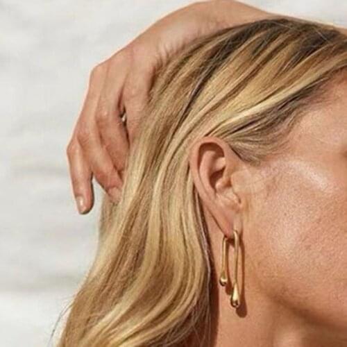 Waterdrop dripping dangling earring for women gold french style unique designer cool drop earring fashion 2021