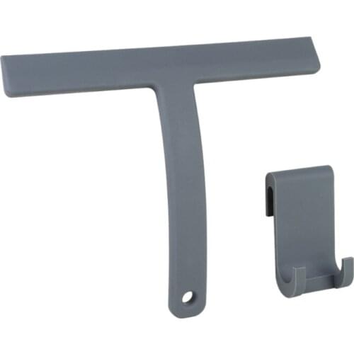 Shower Squeegee Window Glass Wiper Scraper Cleaner with Silicone Hook Holder for Bathroom Kitchen Car K0AB