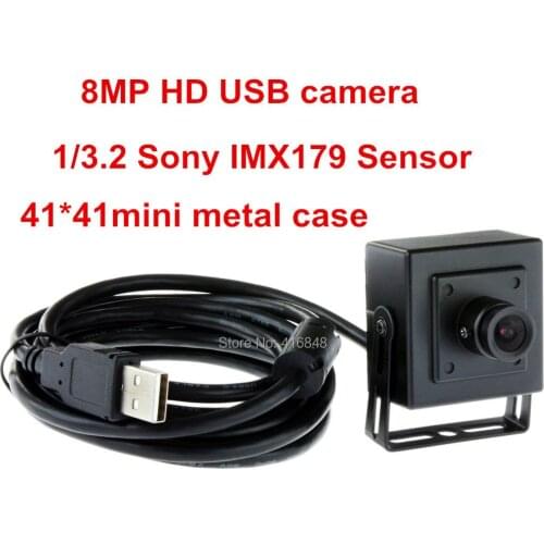 8MP Webcam 3264X2448 MJPEG 15fps Sony IMX179 digital usb video Endoscope Industrial box usb camera with 12mm lens