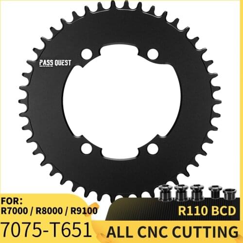 PASS QUEST Bike Chainring 110mm BCD For R9100 R8000 R7000 Ultegra 105 Dura-ace Crankset Parts Chainwheel Wide Narrow Chain Wheel