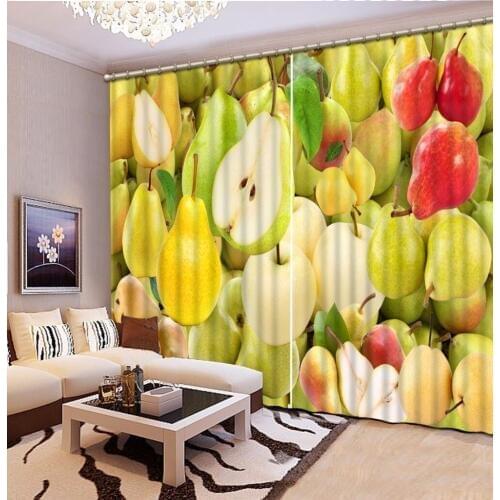 New Custom 3D Beautiful 3D Bathroom Shower Curtain Fruit Picture Window Curtain Living Room Photo Curtain For The Bedroom