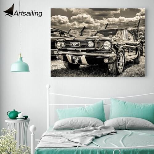 1 Panel Free shipping 1965 ford mustang print painting on canvas Wall Art Picture Home Decoration/y-3002