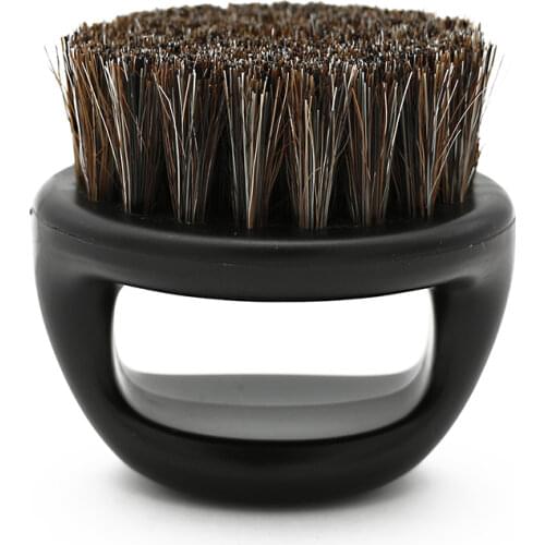 1 Pcs Ring Design Horse Bristle Men Shaving Brush Plastic Portable Barber Beard Brushes Salon Face Cleaning Razor Brush Y-87