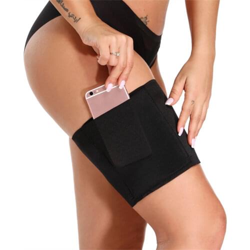 1Pcs Women Anti-Chafing Thigh Bands Silicone Anti Slip Socks Mobile Phone Bag Elastic Leg Warmer Anti-Friction Ladies Card Bag