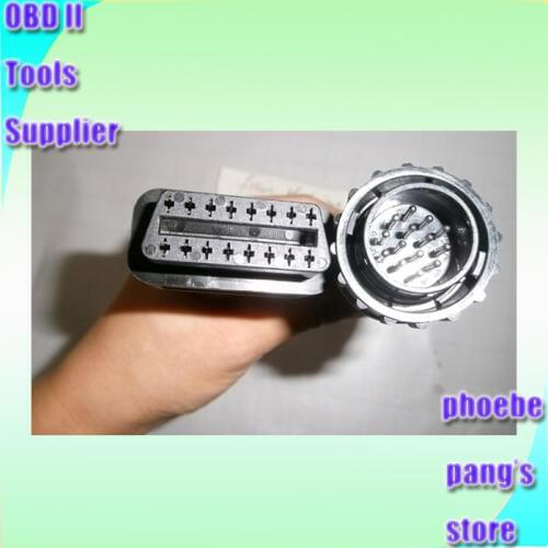 10pcs OBD 2 Round Socket MB 14 Pin Adapter For Mercedes 14 Pin To 16 Pin 14pin 16pin Sprinter Auto Diagnostic Connector Cable