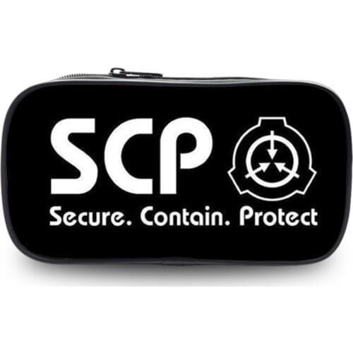 SCP Secure Contain Protect Anime Wallet 8 Inch Pencil Case School Supplies Stationery Storage Bag Boys Girls Gifts