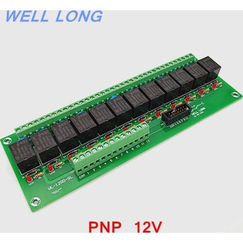 12 Channel PNP Type 12V 15A Power Relay Interface Module,HF JQC-3FF-12V-1ZS Relay