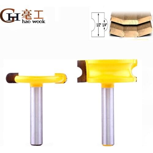 2pc 8mm Shank 1/4" Dia Canoe Flute and Bead Canoe Joint Router Bit Cutter Woodworking Bits Wood Milling Cutter