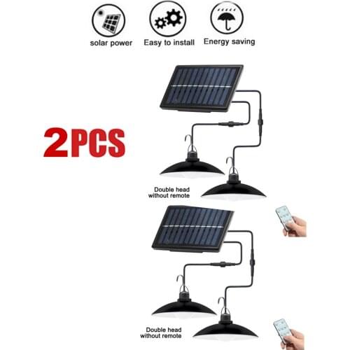 2pcs Retro Lampshade Solar Chandelier Garden Corridor Landscape Lamp Indoor Outdoor Hanging Lamp 2 Lighting Modes Waterproof sol