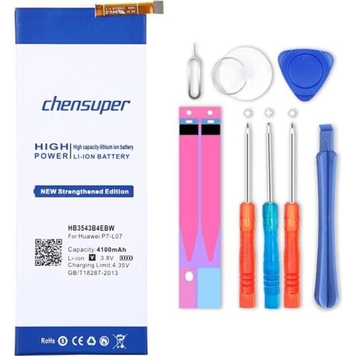 2019 new chensuper For Huawei Ascend P7 Battery 4100mAh HB3543B4EBW 100% Original Replacement